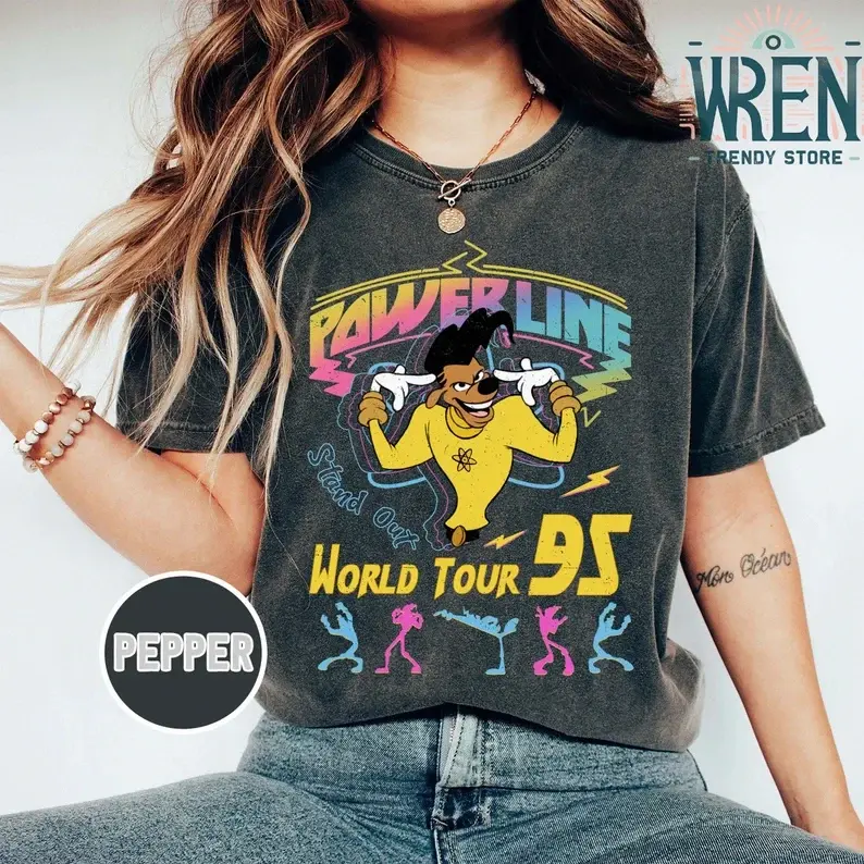 Retro Movie Powerline World Tour 95' Comfort Colors Shirt