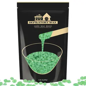 1 lb Wax Therapy Technology Aloe Vera Wax Beads, Sensitive Skin Hair Removal Wax, Suitable for Facial and Leg Hair of All Thicknesses, Pearl-Sized Beads, Unisex, 16-Ounce Pack