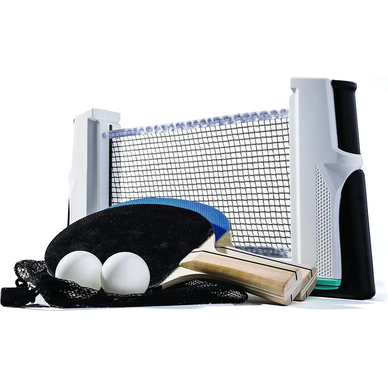 Table Tennis to Go Portable Ping Pong Set - Table Top Ping Pong Net + (2) Paddles - Ping Pong Balls Included - 2 Players |   Portable, Table Top, Ping Pong Net, (2) Paddles