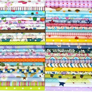 50pcs 10x10 Inches Cotton Quilting Craft Supplies Top Fat Quarter Bundles Floral Precut Square for DIY Craft Patchwork
