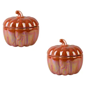 10 Strawberry Street Pumpkin Covered Dish Canister