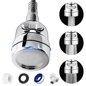 Kitchen Faucet Sprayer Attachment 360 ° Rotatable Anti-Splash Water Saving Tap Head with Universal Adapter Set Stainless Steel Extender for Sink Accessories Tools.