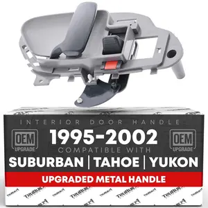 Interior Front Driver Door Handle, Upgraded Metal  Compatible with  Chevrolet GMC C, K, C, K, K,  Blazer,  Tahoe;  GMC Yukon  Gray  OEM , CD