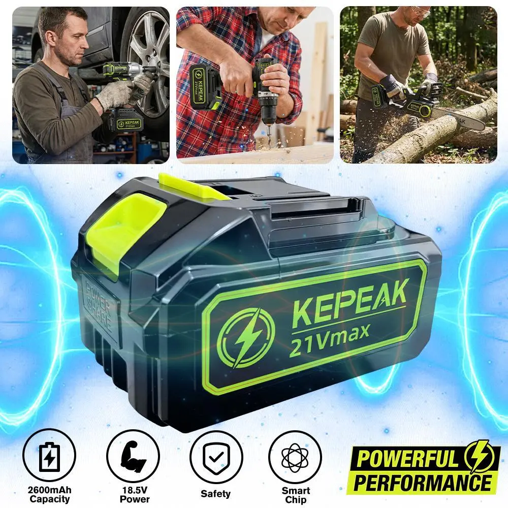 【BackToSchool】21V Max 13Ah Rechargeable Lithium Battery Pack, High-Capacity Replacement for 21V Cordless Power Tools