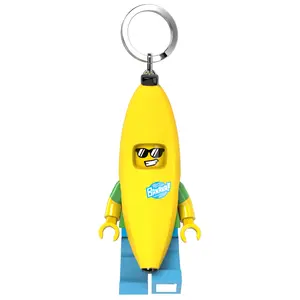 LEGO® Minifigures Keychain Light - Banana Guy (KE118H), Bag Charm, Backpack Accessory, 3 inch tall figure