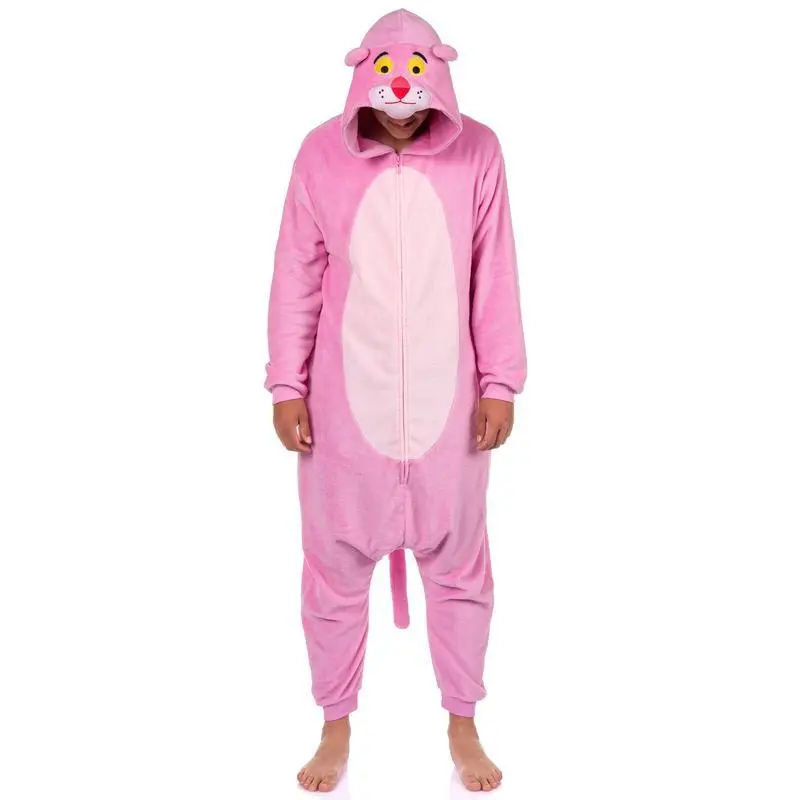 The Pink Panther Adult Kigurumi Hooded Costume Pajama Lounge Union Suit Sleepwear For Men Women The Pink Panther Adult Kigurumi Hooded Costume Pajama Lounge Union Suit Sleepwear For Men Women