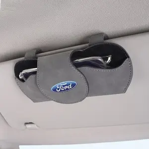 Car Glasses Case Auto Sun Visor Glasses Holder, Sunglasses Clip Accessories Storage, Car Storage Organizers, Fits Mustang F150, Ford Focus, Bronco, Expedition