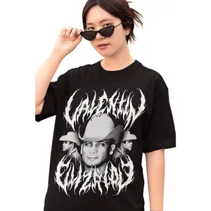 Valentin Elizalde Shirt El Gallo de Oro Tee Mexican Corridos Singer Fan Gift Dark Graphic T-Shirt