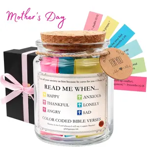 Bible Verse Jar for Emotions, Mothers Day Gifts for Mom,Wife,Sister,Nana,Aunt,Grandma from Daughter, Read me when Happy, Anxious, Thankful, Lonely, Angry or Sad