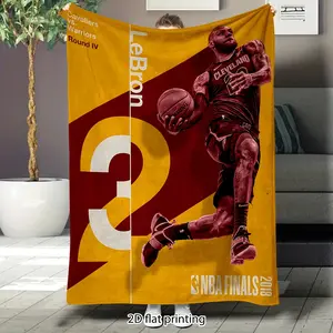 LeBron James basketball-themed flannel blanket, super soft sofa blanket, large size, suitable for sofas, beds, travel, birthday and Valentine's Day themed gifts.