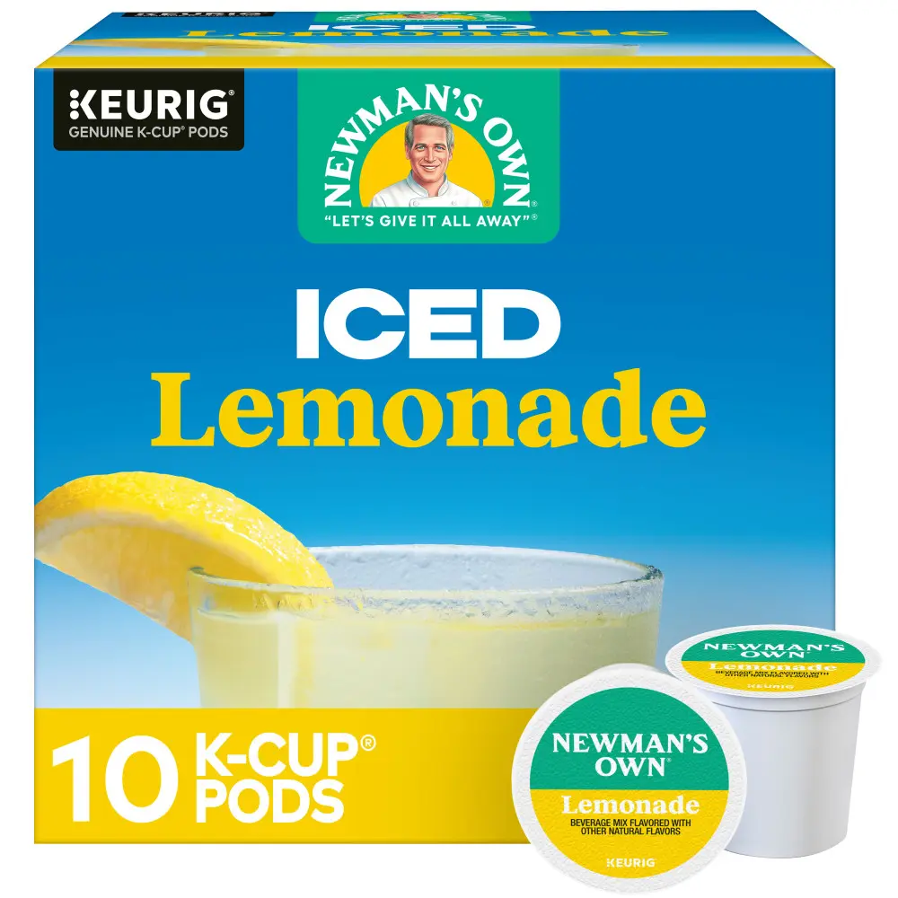 Newman’s Own Lemonade K‑Cup Pods - Keurig Iced K-Cup Pods - At Home Lemonade - Regular and Half & Half Lemonade and Iced Tea Flavors