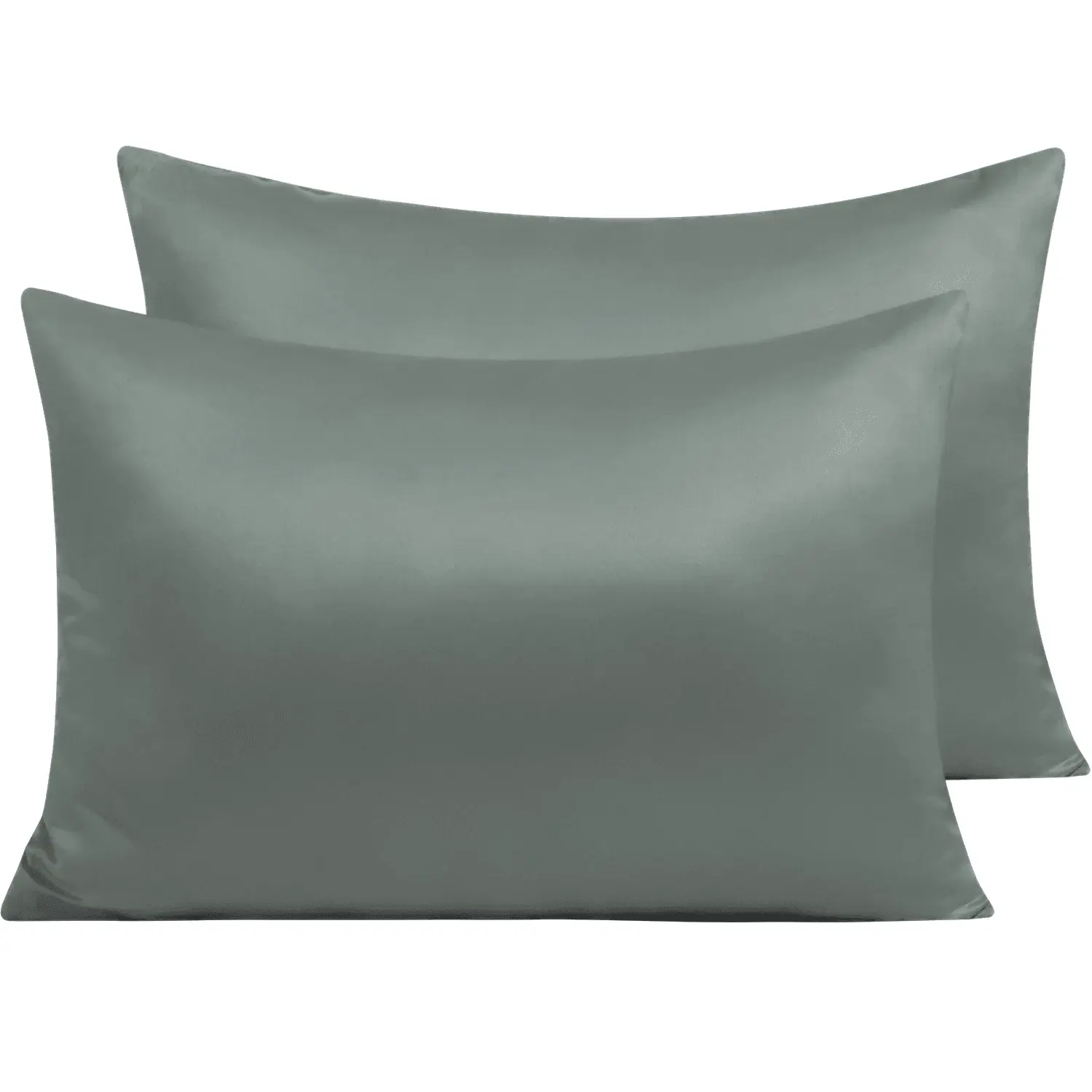 Pack of 2 Satin Silk Pillowcase for Hair and Skin, Coral Pillow Cases Standard Size, Super Soft Pillow Case with Envelope Closure (20x26 Inches)