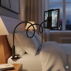 Universal Lazy Stand Phone Tablet Holder Desktop Car Bed Multi-Scene Adjustable Mount Compatible with live Streaming Daily Use lightweight Sturdy Design Enhances Device convenience Multi-function support Flexible Viewing Angles