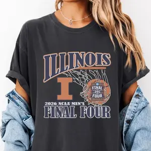 Illinois Final Four 2026 Shirt, March Madness Tee, College Basketball Fan T Shirt, Game Day Gift Unisex Apparel For Illini Supporters QQFHZ