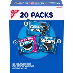 OREO Lovers Variety Pack, OREO Minis and Double Stuf Chocolate Sandwich Cookies, OREO Cakesters Soft Snack Cakes, 20 Snack Packs