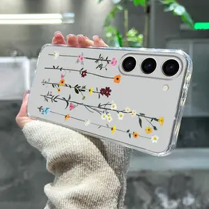 Luxury Shockproof Clear Pattern A variety of flowers Phone Case for Samsung Galaxy S23 S23 ultra S20 S20+ S20 FE S21 FE 5G S22 S22+, Galaxy A14/A23/A32 5G/A52/A54 5G Silicone Ultra-thin Bumper Transparent Back Cover Protective Protection