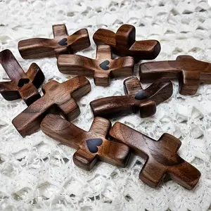 3Pcs Wooden Cross Decorations – Versatile Spiritual Symbols for Home & Office Décor – Perfect Religious Gift & Ornament Set