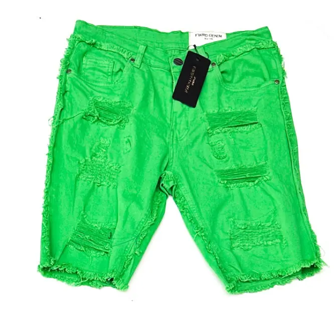 Women's Evolution Cargo Shorts in Green Denim, Casual Mid-Waist Style with a Flattering Hip Fit and Roomy Pockets, Jeans, Flattering Cut
