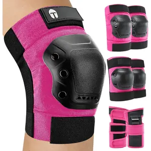 Skateboard Protective Gear  Pads and Elbow Pads Set, Elbow and  Pads for Roller Skating Wrist Guards Skateboarding Pads