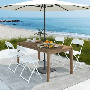 4/6/8/10/20 Pack Plastic Folding Chair, Outdoor Portable Stackable Commercial Seat With Steel Frame 350lb, Easy To Store, Capacity For Events Wedding Party Picnic Kitchen Dining, Color White And Black