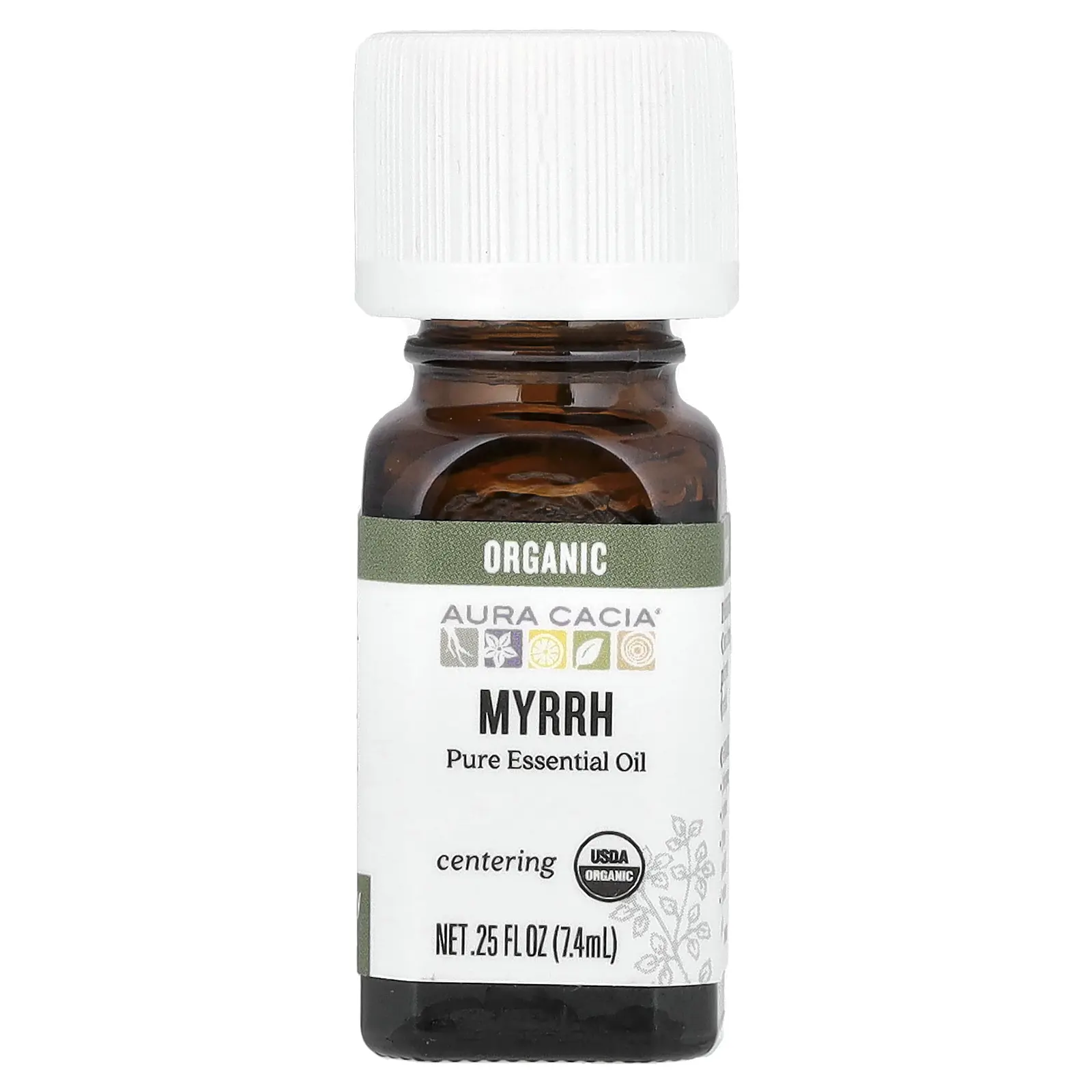 Aura Cacia Pure Essential Oil, Organic Myrrh, 0.25 fl oz (7.4 ml) Aura Cacia Pure Essential Oil, Organic Myrrh, 0.25 fl oz (7.4 ml)