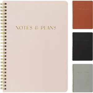 Beautiful Daily Planner And Notebook With Hourly Schedule-Aesthetic Spiral To do Not Notepad to Easily Organize Your Tasks And Appointments-Stylish Book And School Or Office Supplies For Women