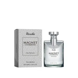 ROXELIS Magnet Charming Men Perfume Eau de Parfum | Tea Amber Fresh Fragrance, Gentle for Sensitive Skin, Long-Lasting & Attractive