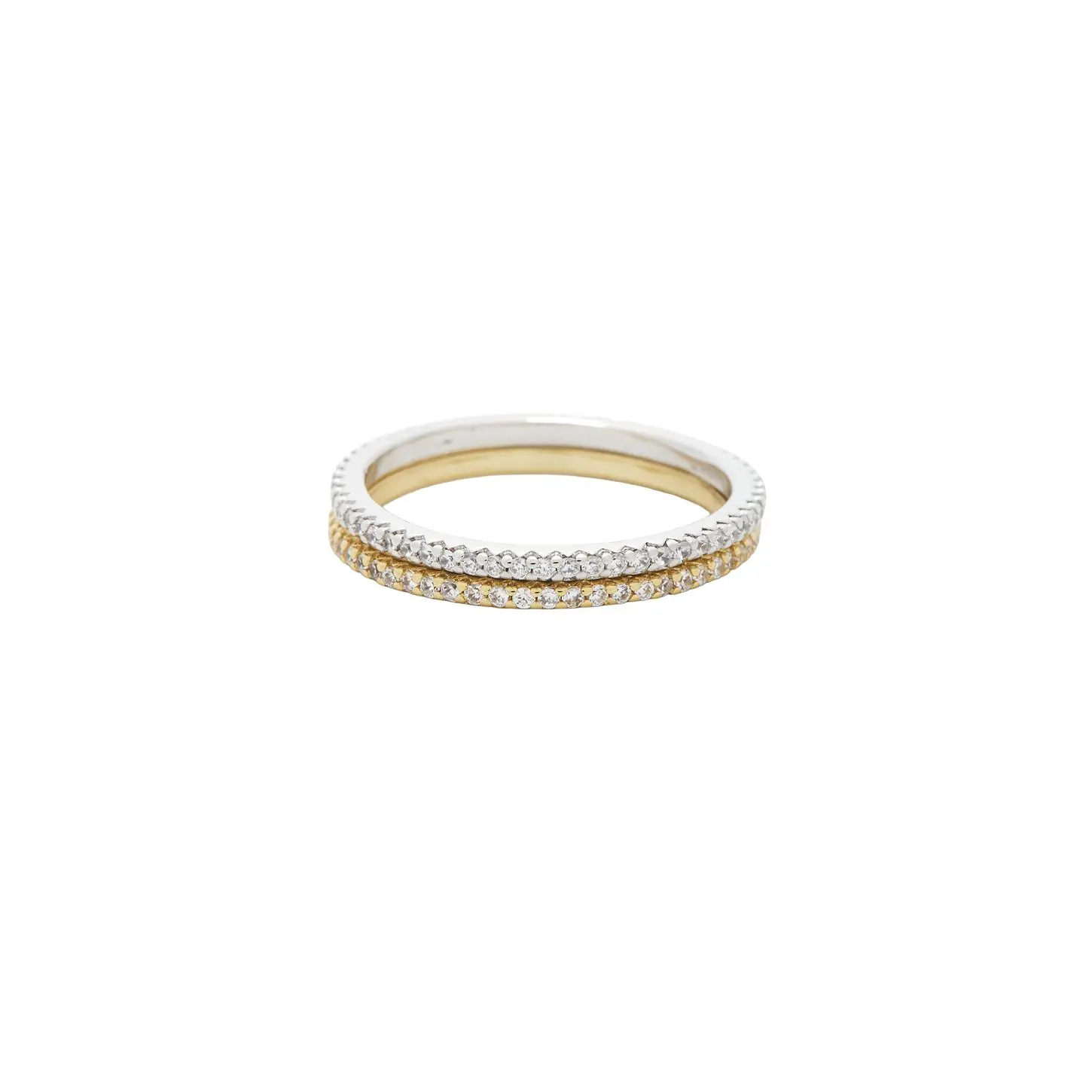 SHASHI Micro Teeny Tiny Tennis Ring in Gold