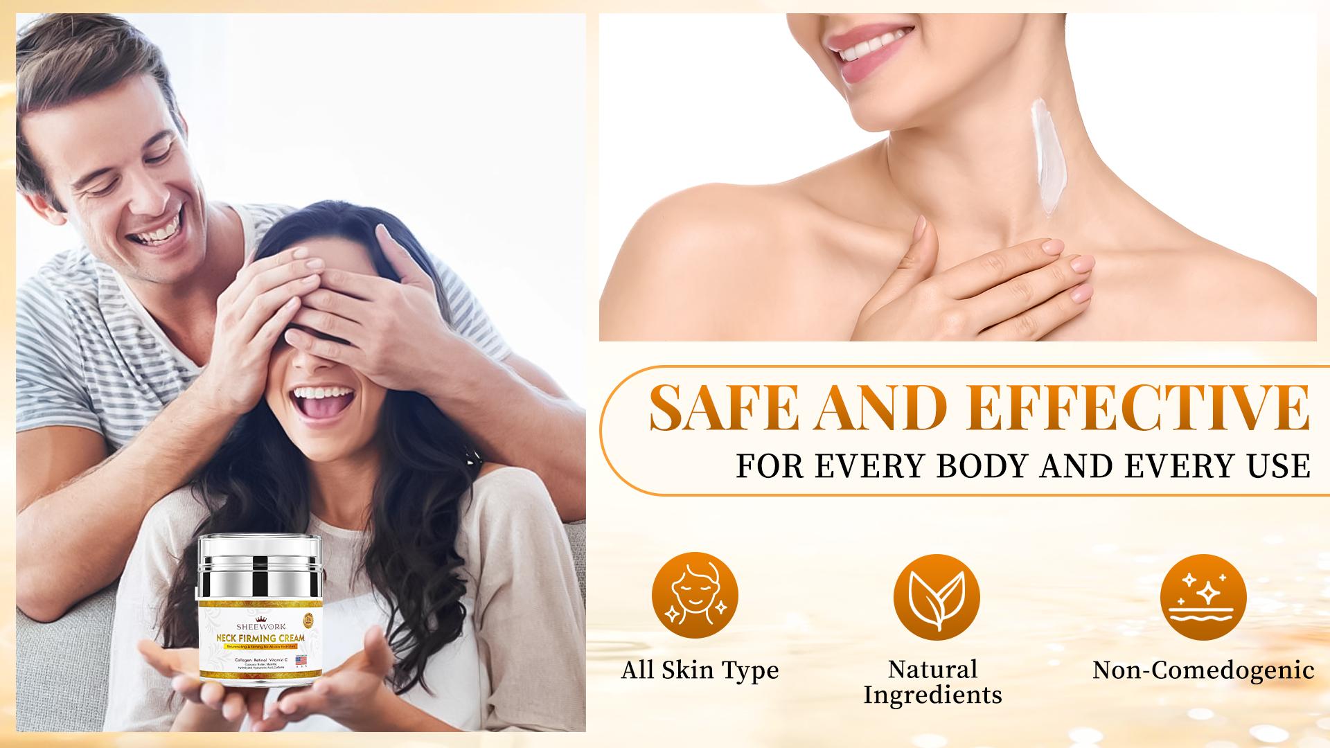 Neck Firming Cream, Neck Cream for Women and Men,Rejuvenating & Firming for All-day Hydration