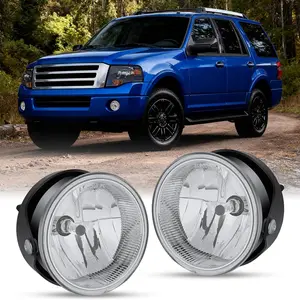 Nilight Fog Lights Assembly Compatible with 2007 2008 2009 2010 2011 2012 2013 2014 Ford Expedition 2008-2011 Ranger(Not Fit STX Package) w/H10 12V 42W Bulbs Clear Lens