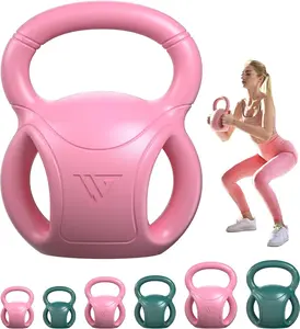 3 Handle Kettlebells Weight - Weight for Women Options 5, 10, 15 and 20 LB for Russian Twists AB Exercise, Weightlifting and Core Fitness Exercise  Gym [Single in Sold]