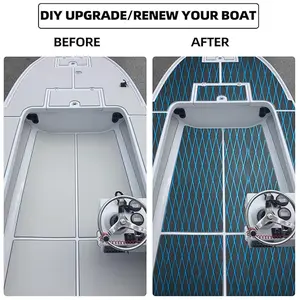 WheelX-Boat flooring EVA foam decking sheet faux teak marine mat marine carpet cooler tops non-slip self-adhesive flooring for motorboat RV yacht kayak swim platform