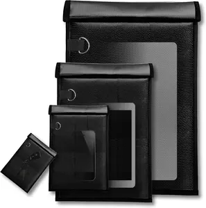 4 Pack Faraday Bags, Faraday Cage for Anti-Theft Anti-Tracking, Waterproof & Fireproof Faraday Bag for Laptops, Tablets, Phones, Car Keys