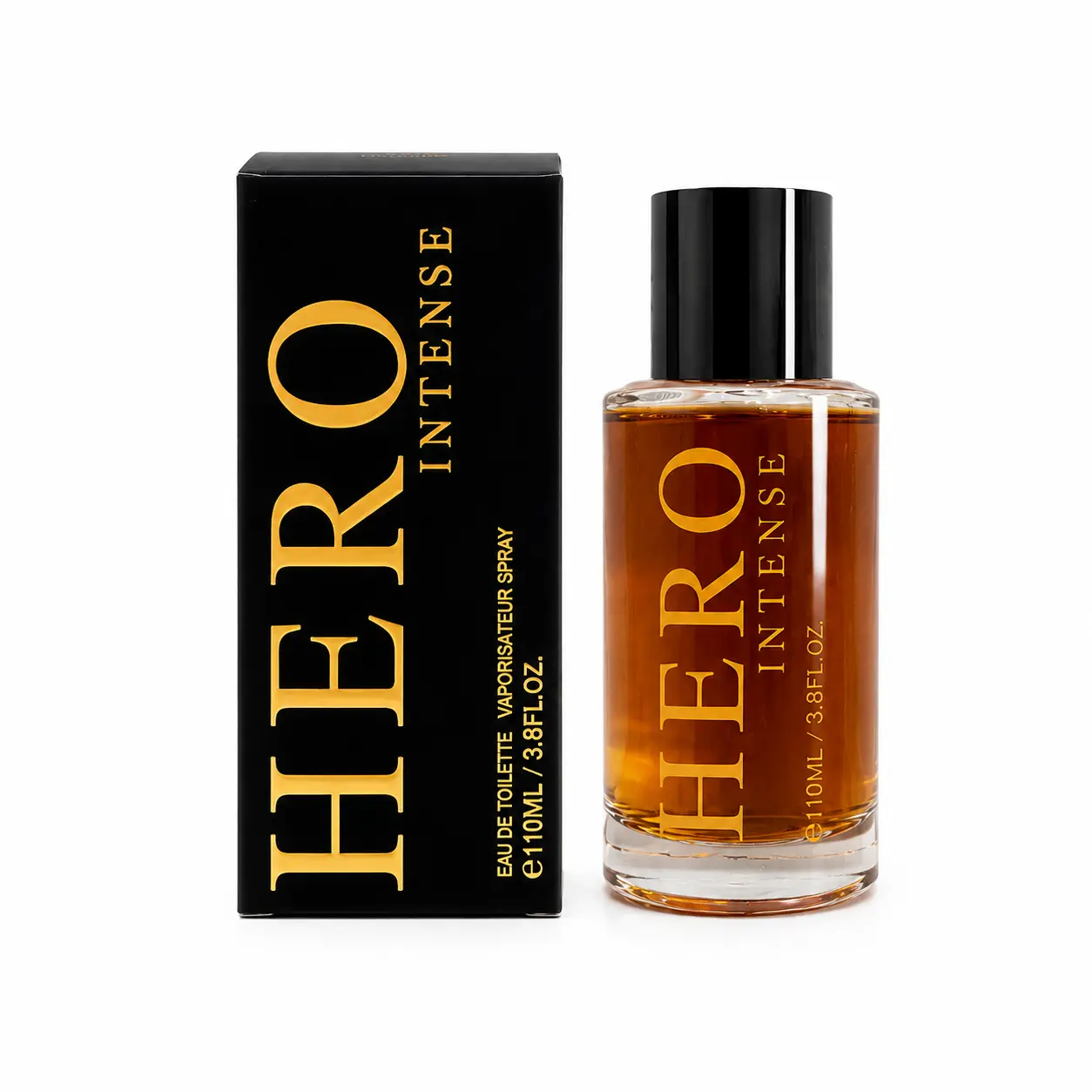 Hero Intense Eau de Toilette for Men 3.8 Fl Oz (110ml) – Long Lasting Masculine Fragrance with Woody, Amber & Warm Spicy Notes – Fresh Everyday Cologne for Men – Premium Men's Perfume Gift
