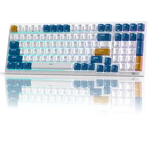 RK ROYAL KLUDGE RK98 Wireless Mechanical Keyboard, Triple Mode 2.4G/BT5.1/USB-C Hot Swappable Mechanical Keyboard with Number Pad, Pre-Lubed Switches RGB Backlit Gaming Keyboard, Software Support RK ROYAL KLUDGE