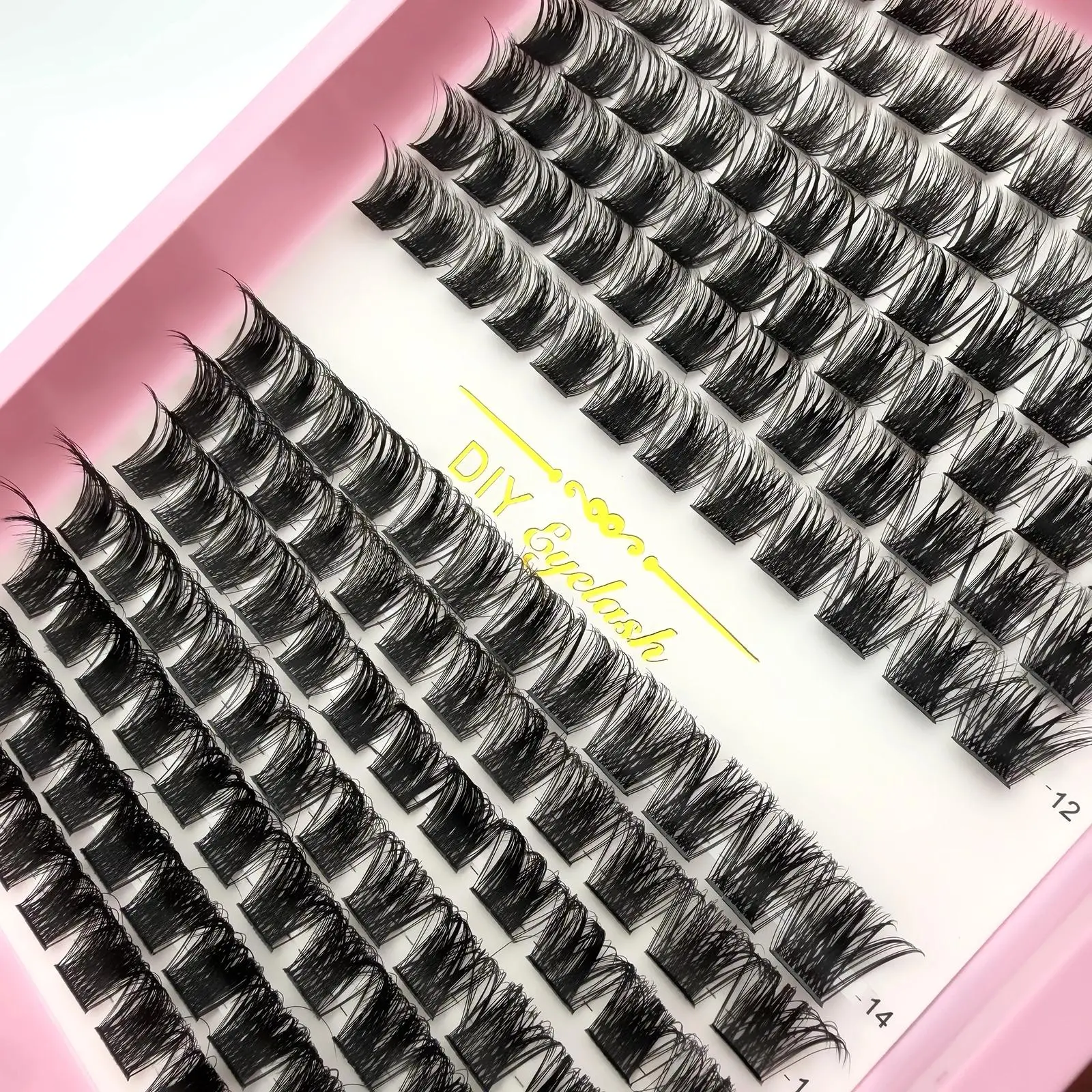 168Pcs Lash Clusters D Curl Wispy Fluffy Individual Lashes Extensions Natural Look DIY Eyelash Extension for Daily Party Makeup High Quality Eyelashes DIY Personal Lashes