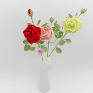 Crochet Flower, Hibiscus Mutabilis, 100% Handmade, Hand-Knitted with 100% Cotton