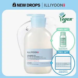 [ILLIYOON][New Drops] 3-In-1 Ceramide Ato 6.0 Top to Toe Wash(Shampoo+Face+Body) - Mild Cleanser for Baby body, 16.9 fl oz (500ml)