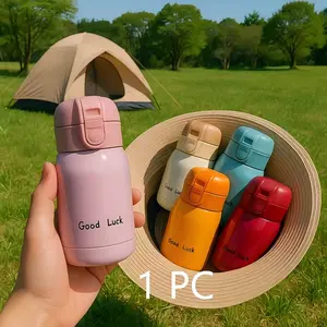 304 Stainless Steel Vacuum Flask Mini Portable with Handle Rope