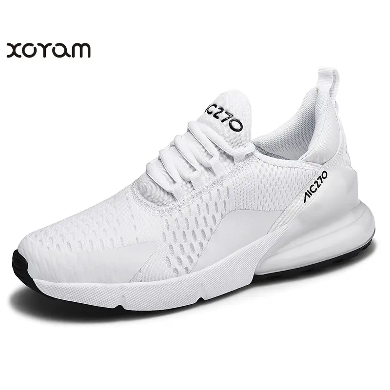 Xoram All-Gender Comfort Walking Sneakers - Orthotic-Friendly Footbed, Shock-Absorbing Heel, Stretchy Knit Upper, Comfort for Senior Strolls, Family W