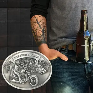 BeerBeltHolder Beer Belt Buckle Party Drink Holder Gift Metal Craft Zinc Alloy