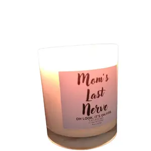 Funny Candle Gift for Her - Moms Last Nerve - Decor, Ornaments - Mild Cedar Orange scent
