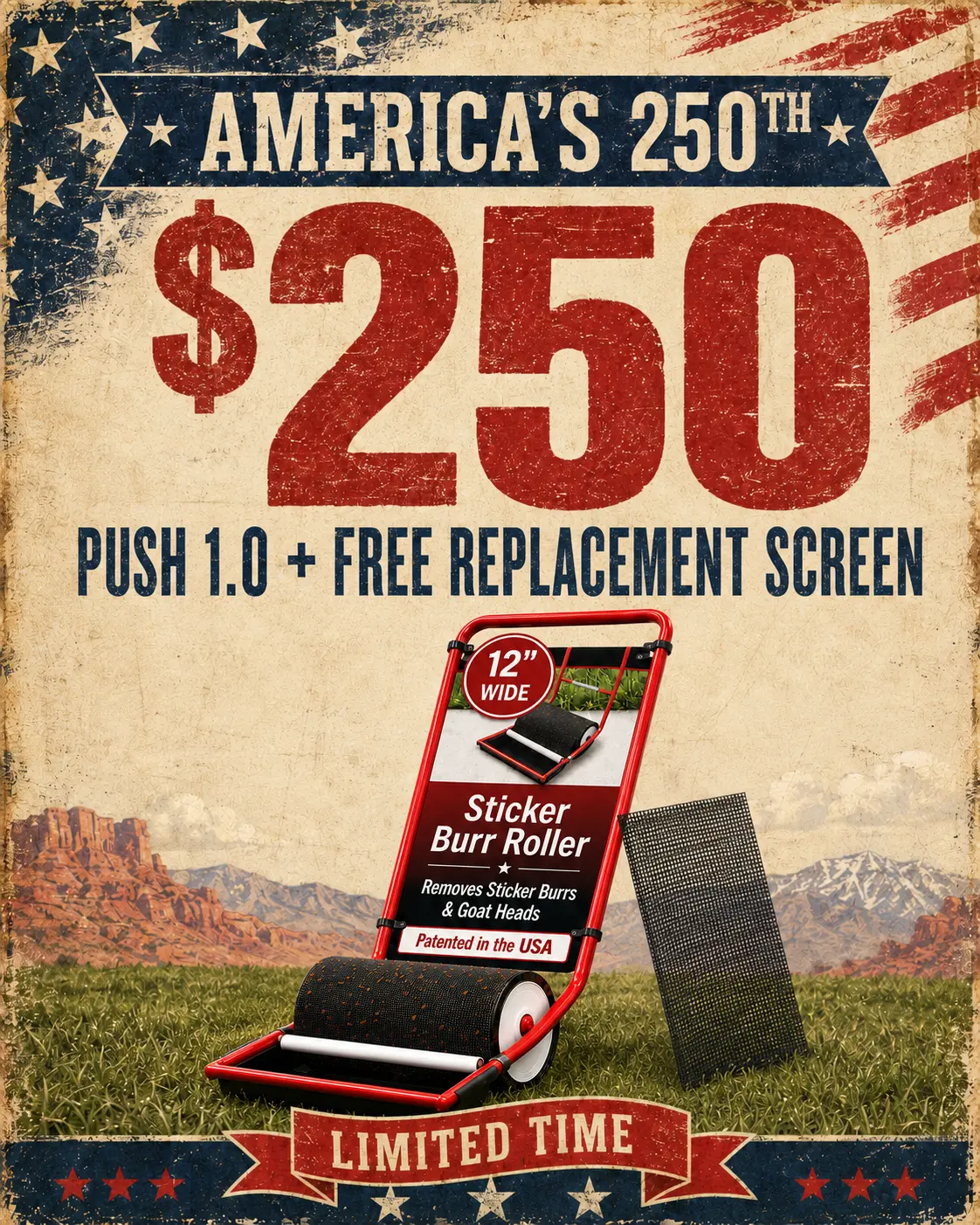 Push 1.0 - Classic Model - 12" Roller - 15" Frame