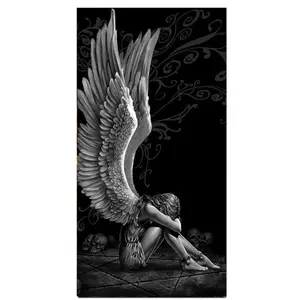 Large Size Diamond Painting Kits for Adults, Gothic Art Crying Angel Diamond Art Kit for Beginners DIY Full Round Drill Paint with Diamond Dots Gem Art for Home Wall Decor