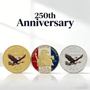 5PCS 250th US Anniversary Commemorative Coin Set - Honor 250 Years of American Independence, 1776-2026 Limited Edition Historical Collectible Gift