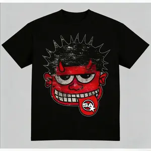 Women s Sports Vest Red Face Grill Y2k Big Face Style Graphic Tank Top for Women Summer Casual Crop Vests with Unique Design