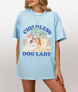 Childless dog lady Shirt, childless dog ladies for kamala , cat lady , kamala coconu, vote blue tee