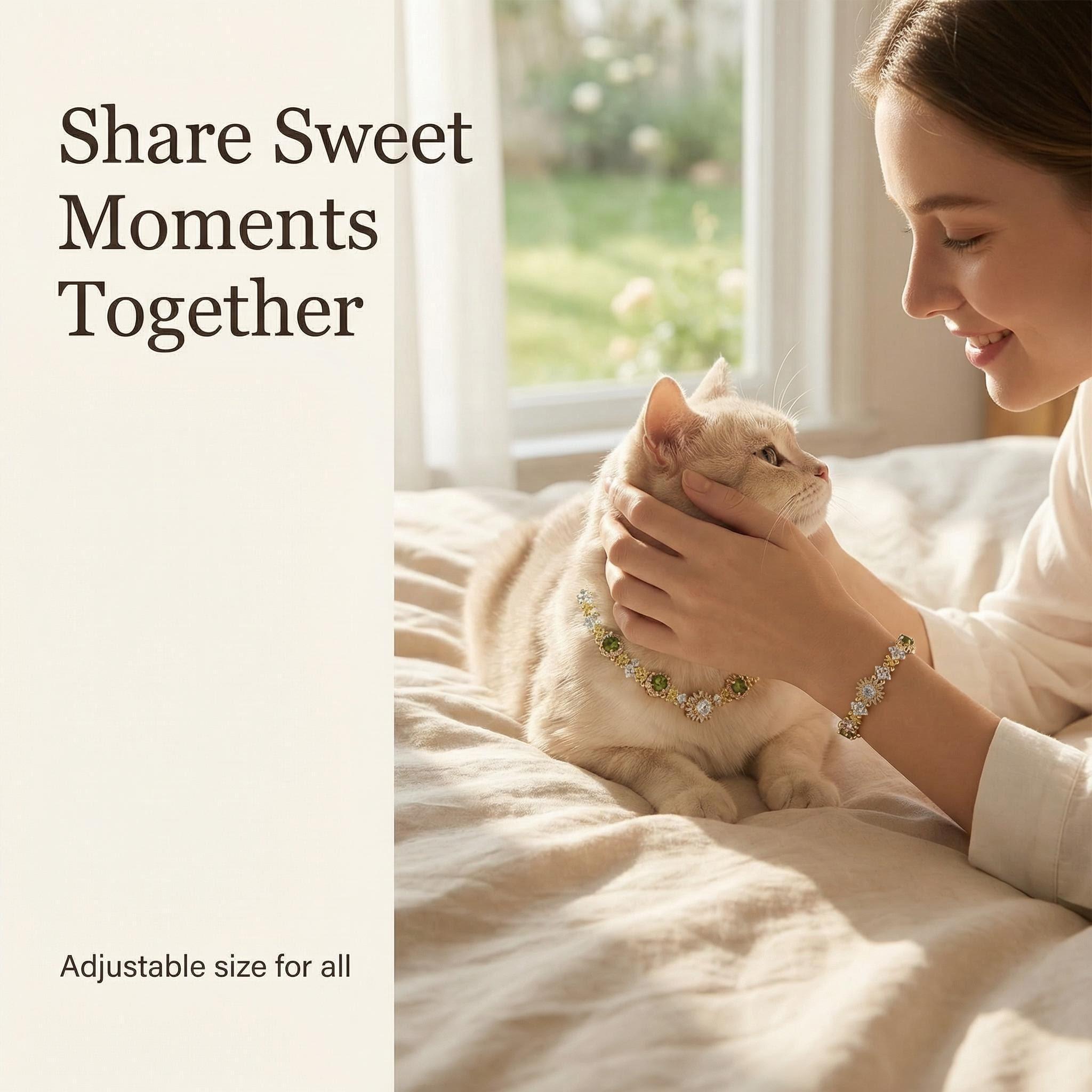 Furry Moss Dream-- Adjustable Human & Pet Necklace Set