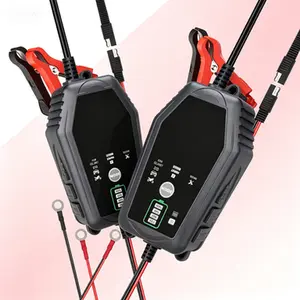 3 AMP Smart Battery Charger, 6V/12V Fully Automatic Maintainer, Trickle Charger for Car Motorcycle Boat, Lead-Acid Lithium LiFePo4 Battery, 2 Pack
