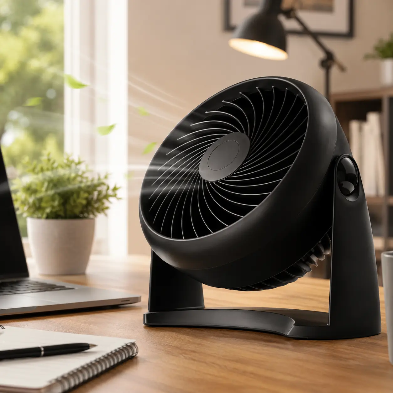Portable Desk Fan with Adjustable Tilt Head, 3 Speed Air Circulator, Quiet Table Fan for Bedroom, Office, Dorm Room, Kitchen & Home